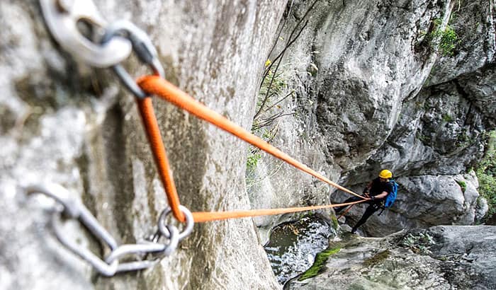 Double rope clearance climbing