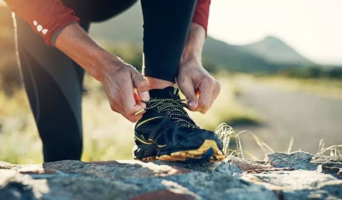 Trekking and running on sale shoes