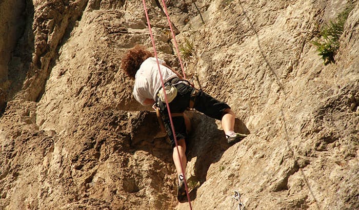 can you go rock climbing alone