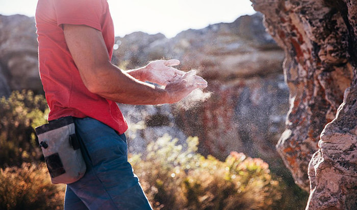 why do climbers use chalk